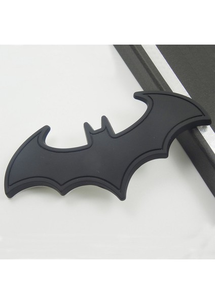 Gümüş Rengi Metal 3D Yarasa Stickeri Araba Logosu Çizgi Film Yarasa Sticker Metal Rozet Amblem Kuyruk Çıkartma Motosiklet Araba Aksesuarları (Yurt Dışından)