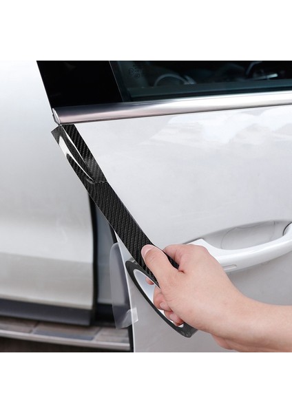 Uzunluk 1m Karbon Fiber Araba Sticker Dıy Eşik Koruma Şeridi Otomatik Kapı Eşiği Yan Çizilmez Bant Su Geçirmez Koruma Filmi (Yurt Dışından) indirimleri