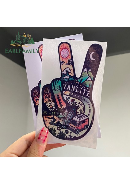 YT-171379 Vanlife Araba Stickerları Güneş Koruyucu Çizik Çıkartmaları Vinil Laptop Karavan Dekor Araba Modası 13CM x 7.7cm (Yurt Dışından) modelleri