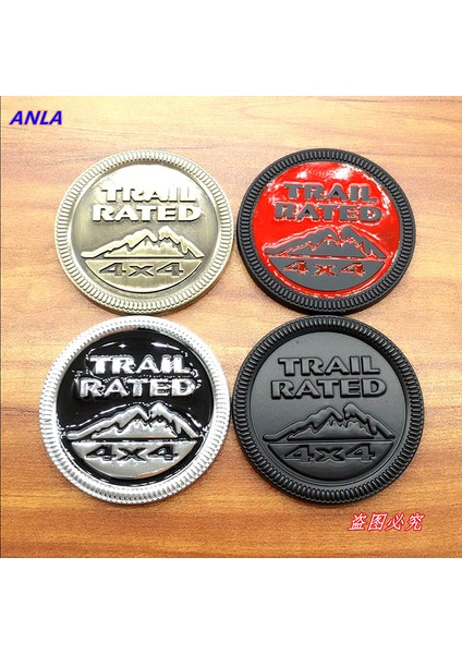 Bronz Siyah Metal Amblem Arka Kamyon Parçaları 4 Renkli Wrangler Patriot 4x4 Araba Stil Trail Rated Rozet Araba Sticker Aksesuarları (Yurt Dışından) fiyatları