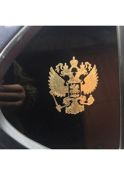 Küçük 4.4x4.0cm Rusya Federasyonu Ulusal Amblemi Rusya Armaları Nişanlı Kartal Metal Sticker Çıkartma Laptop Not Defteri Telefon Sticker'ı (Yurt Dışından) indirimleri