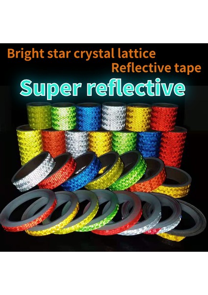 5CMX3M Yansıtıcı Bant Pvc Yapışkanlı Yansıtıcı Sticker Güvenlik Uyarı Yansıtıcı Levha Arabalar, Motorlar, Bisikletler Uyarı Dekorasyon (Yurt Dışından) fırsatları
