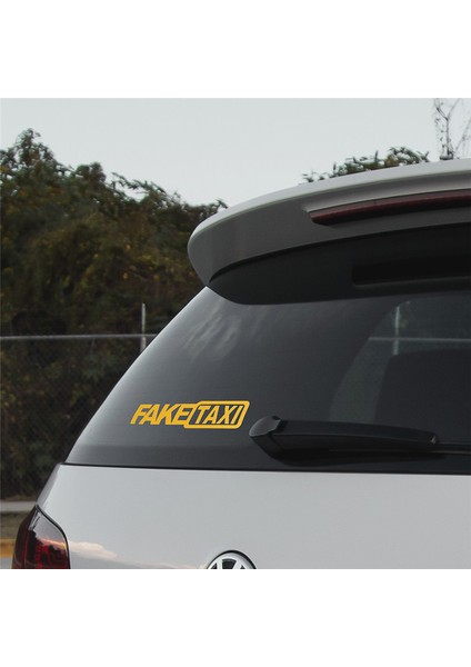2 Adet Siyah Komik Sahte Taksi Araba Otomatik Sticker Faketaxi Etiket Amblem Kendinden Yapışkanlı Vinil Evrensel Bmw Ford Toyota Vw Honda Kia Opel Kia Için (Yurt Dışından) indirimleri
