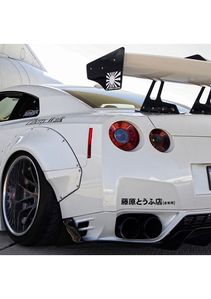 Siyah Jdm Initial D Drift Japon Kanji Araba Sticker Moda Cool Tarz Dekorasyon Far Kaput Yansıtıcı Etiketler Dekor Dış Mekan (Yurt Dışından) fırsatları