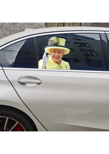 Papa Francis Sağ 3D Araba Cam Sticker Komik Ünlü Araba Arka Cam Sticker Universal Kraliçe Elizabeth Papa Francis Ruth Bader Ginsburg Çıkartmaları (Yurt Dışından)
