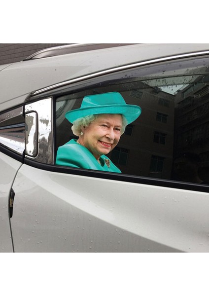 Papa Francis Sağ 3D Araba Cam Sticker Komik Ünlü Araba Arka Cam Sticker Universal Kraliçe Elizabeth Papa Francis Ruth Bader Ginsburg Çıkartmaları (Yurt Dışından)