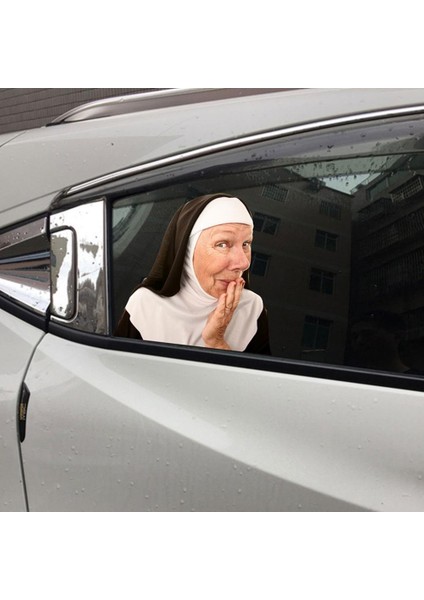 Papa Francis Sağ 3D Araba Cam Sticker Komik Ünlü Araba Arka Cam Sticker Universal Kraliçe Elizabeth Papa Francis Ruth Bader Ginsburg Çıkartmaları (Yurt Dışından)