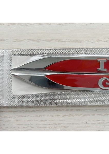 Gümüş Rengi Golf Mk4 Mk5 Mk6 Golf Gtı Için 1 Çift 3D Krom Kaplama Siyah Kırmızı Amblem Rozet Sticker Logo Çamurluk Yan Metal (Yurt Dışından)