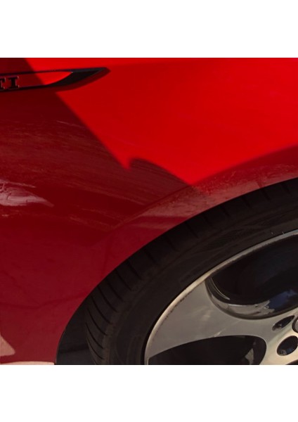 Gümüş Rengi Golf Mk4 Mk5 Mk6 Golf Gtı Için 1 Çift 3D Krom Kaplama Siyah Kırmızı Amblem Rozet Sticker Logo Çamurluk Yan Metal (Yurt Dışından) fırsatları