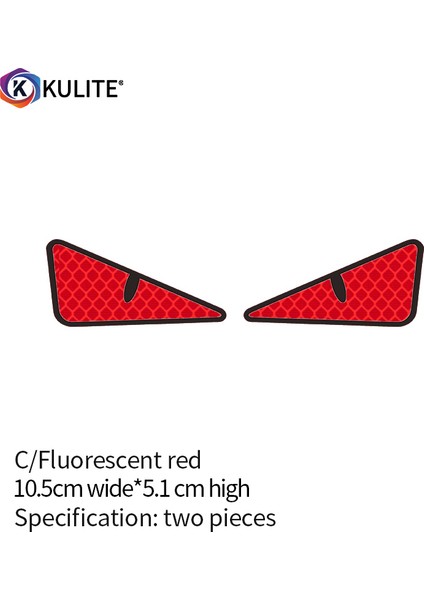 C Kırmızı Güvenlik Yansıtıcı Stickerler Çarpışma Önleme Gece Görüş Uyarı Parlak Stickerlar - Arabalar, Motosikletler, Bebek Arabaları Için Uygun (Yurt Dışından)