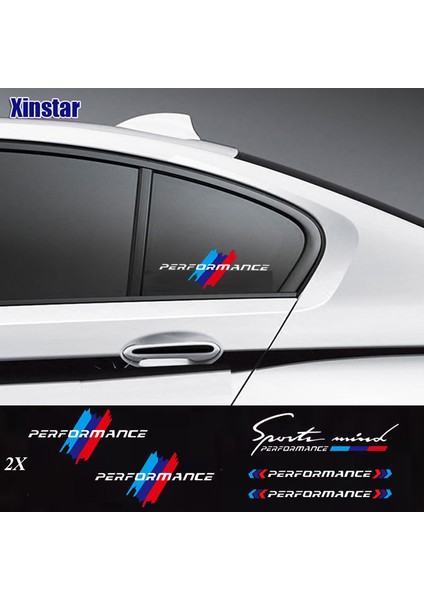 Altın 2 Adet Mpower Mperformance Araba Cam Sticker Bmw E36 E39 E46 E60 E61 E64 E70 E71 E85 E87 E90 E83 F10 F20 F21 F30 E Için (Yurt Dışından)