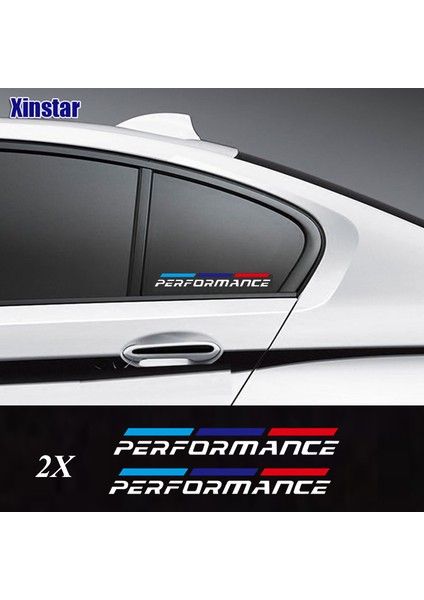 Altın 2 Adet Mpower Mperformance Araba Cam Sticker Bmw E36 E39 E46 E60 E61 E64 E70 E71 E85 E87 E90 E83 F10 F20 F21 F30 E Için (Yurt Dışından)