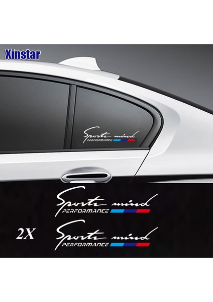 Altın 2 Adet Mpower Mperformance Araba Cam Sticker Bmw E36 E39 E46 E60 E61 E64 E70 E71 E85 E87 E90 E83 F10 F20 F21 F30 E Için (Yurt Dışından)