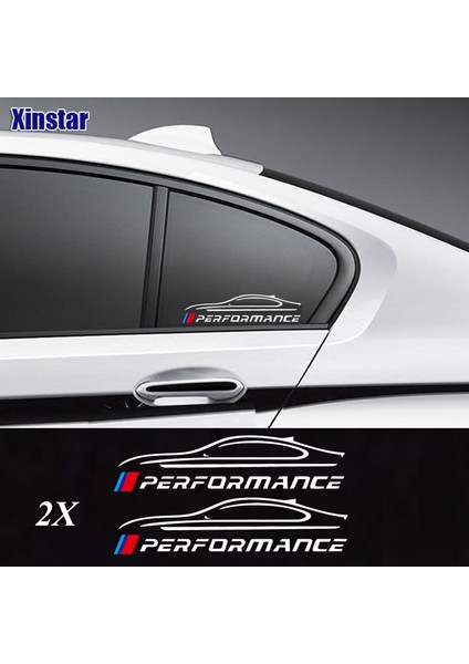 Altın 2 Adet Mpower Mperformance Araba Cam Sticker Bmw E36 E39 E46 E60 E61 E64 E70 E71 E85 E87 E90 E83 F10 F20 F21 F30 E Için (Yurt Dışından)