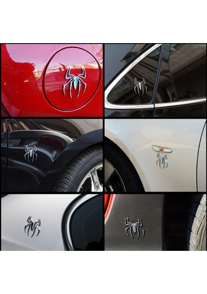 Siyah Araba Sticker Metal 3D Örümcek Araba Logosu Altın Gümüş Araba Stil Aksesuarları Metal Sticker Krom Örümcek Rozeti Amblem (Yurt Dışından) fırsatları