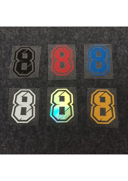 No.6 Tarzı 10X7CM Arap Rakamlı Dekoratif Pasta Araba Yarışı Motosiklet Kafa Stickerları Dıy Refit Yansıtıcı Su Geçirmez Sticker Çıkartmaları (Yurt Dışından)