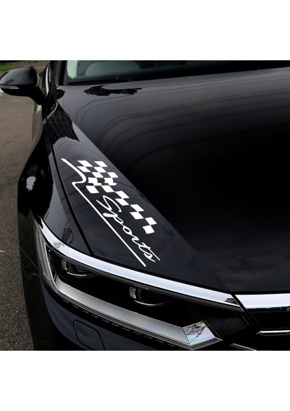 Beyaz Araba Sticker Yarış Spor Bayrak Sticker Yansıtıcı Vinil Araba Dekorasyon Yaratıcı Komik Oto Çıkartmalar Motosiklet Araç Dekalı (Yurt Dışından) fiyatları