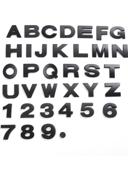 C Stili 45MM Yeni 45 Adet D Dıy Harf Alfabesi Amblemi Krom ve Siyah Araba Sticker Dijital Rozet Logo Aksesuarları Motosiklet (Yurt Dışından) fırsatları