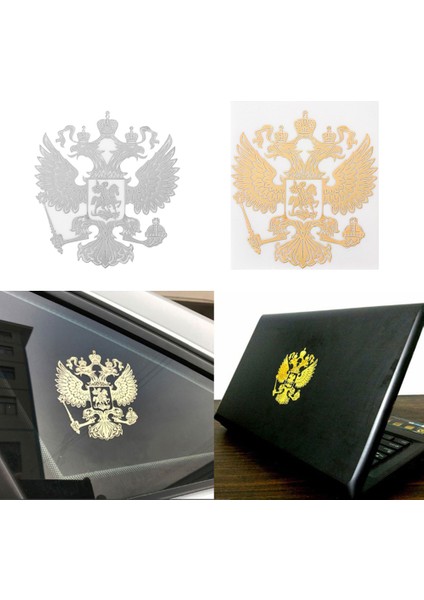Altın-9.2x8.4cm Rusya Yeni Armaları Nikel Metal Araba Sticker Çıkartmalar Rusya Federasyonu Kartal Amblemi Araba Stil Laptop Sticker (Yurt Dışından) modelleri