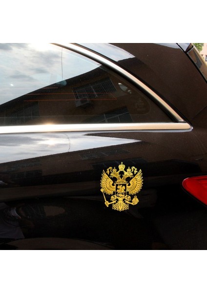Altın-9.2x8.4cm Rusya Yeni Armaları Nikel Metal Araba Sticker Çıkartmalar Rusya Federasyonu Kartal Amblemi Araba Stil Laptop Sticker (Yurt Dışından) fırsatları