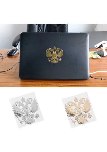 Altın-9.2x8.4cm Rusya Yeni Armaları Nikel Metal Araba Sticker Çıkartmalar Rusya Federasyonu Kartal Amblemi Araba Stil Laptop Sticker (Yurt Dışından) indirimleri