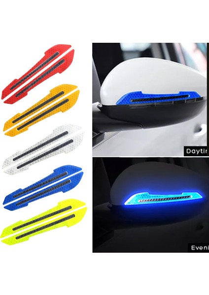Mavi Araç Yansıtıcı Sticker Araç Stili Arka Görüş Aynası Yansıtıcı Sticker Güvenlik Uyarı Yansıtıcı Sticker Araç Şerit Sticker Dış Cephe (Yurt Dışından) fiyatları