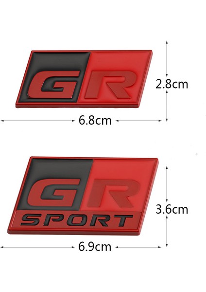 gr Spor Izgara Toyota Hv Yaris Rz Rc Rs Prius Lexus Harrier Grmn Logo Sticker Için Araba Sticker gr Sport Etiketi Ön Kaput Izgara Amblemi Badge E-Ticaret Başlık (Yurt Dışından)
