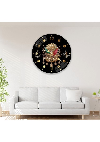 Osmanlı Arması Cam Saat - 40 cm fiyatları