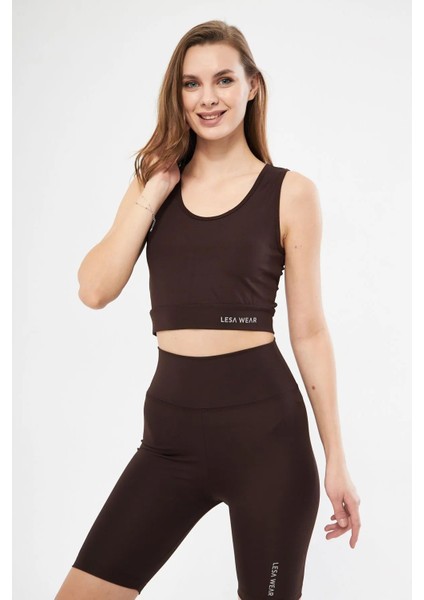 Halter Yaka Spor Sütyeni Crop Top
