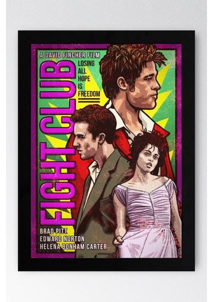 Fight Club Çerçeveli Tablo - Dövüş Kulübü Film Posteri Tablo