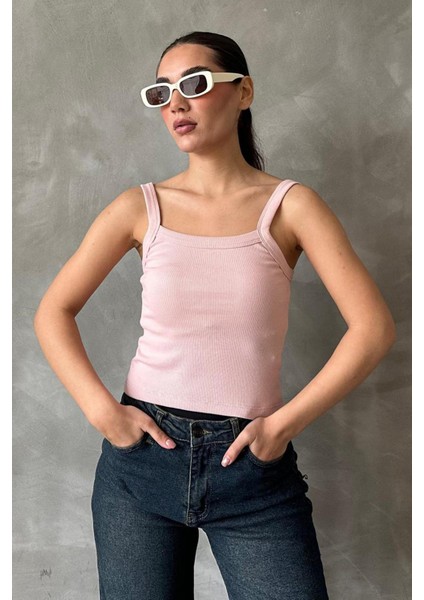 Pembe Fitilli Görünümlü Askılı Basic Atlet MG2236 fiyatları