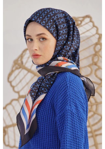 Lacivert Loryan Scarf Diamond Royal Black Eşarp