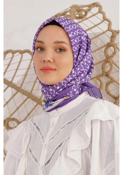 Mürdüm Loryan Scarf Diamond Royal Black Eşarp