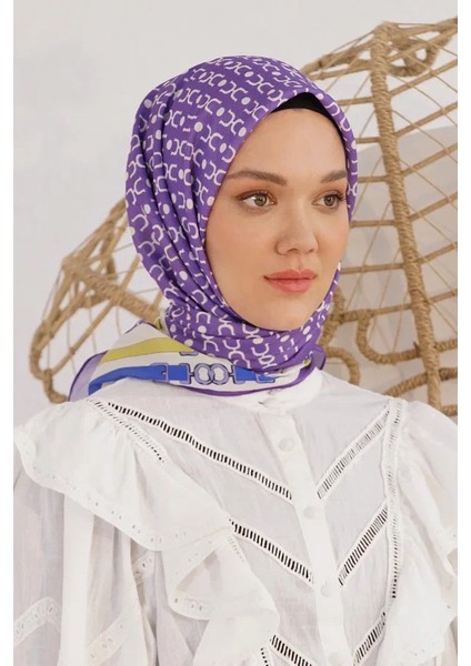 Mürdüm Loryan Scarf Diamond Royal Black Eşarp