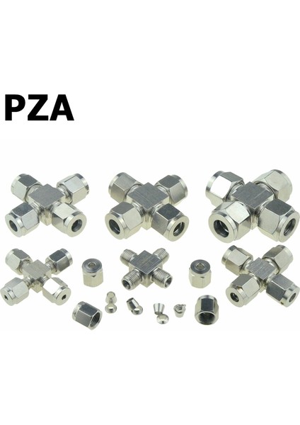 Pza Stili 3mm Dış Çap Tüpü Sıkıştırma Kovan Boru Bağlantı Dönüşüm Adaptörü Tüp Paslanmaz Çelik Kuplör Bağlayıcı Ydf-Lok (Yurt Dışından)