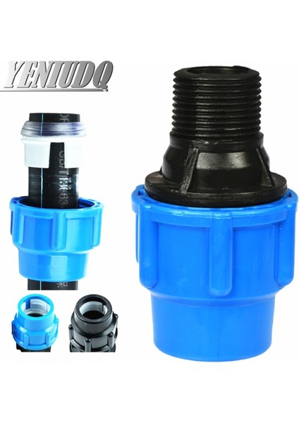 Mavi-Dişi Iplik Stili 32 mm Plastik Pe Musluk Sulama Boru Hızlı Bağlantı Dişi Erkek Konu Boruya (Yurt Dışından) fırsatları