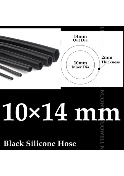 10X14MM Tarzı 100CM 100CM Iç Çap 2-16MM Gıda Sınıfı Siyah Silikon Boru Hortum Isıya Dayanıklı Esnek Silika Jel Boru Akvaryum Esnek Oksijen Pompası Hortumu (Yurt Dışından)