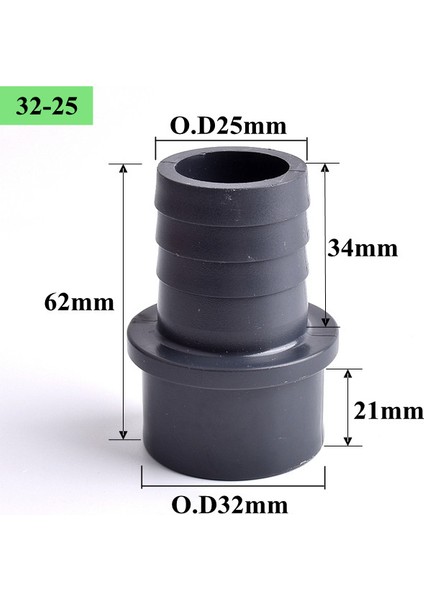 O.D32-25MM Tarzı 1 Parça 5~20 Adet Dmm Pvc Hortum Pagoda Bağlantı Adaptörü Bahçe Sulama Su Borusu Yumuşak Hortum Eklemi Fitting (Yurt Dışından)