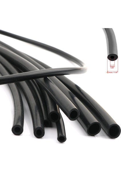 3X6MM Tarzı 3m Siyah Pürüzsüz Nitril Kauçuk Yakıt Hortumu Benzin Dizel Yağ Hattı Karbüratör Hortumu Boru Metre 3MM~19MM (Yurt Dışından) modelleri
