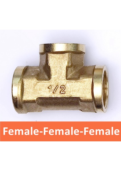 Kadın-F-F Tarzı 1,2 Inç Pnömatik Tesisat Boru Bağlantı Erkek Dişi Konu Bsp T Tipi Bakır Fittings Su Yağ Gaz Adaptörü (Yurt Dışından)