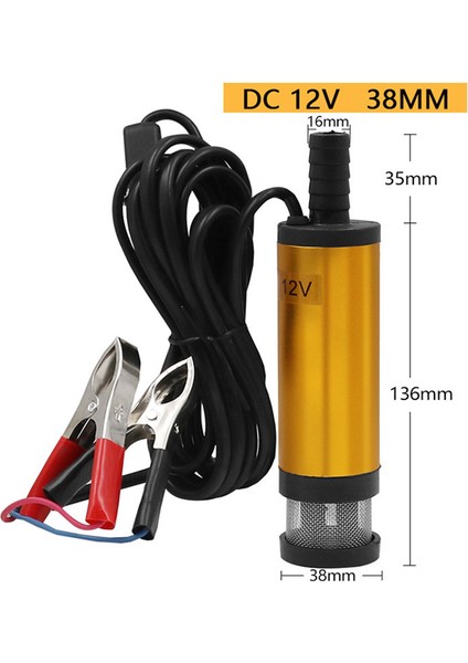 24V-YENI-ALTIN Taşınabilir Mv 24V Dc Elektrikli Daldırma Pompa Dizel Yakıt Su Alüminyum Alaşım Kabuk 12L/DK Yakıt Transfer Pompası (Yurt Dışından) modelleri