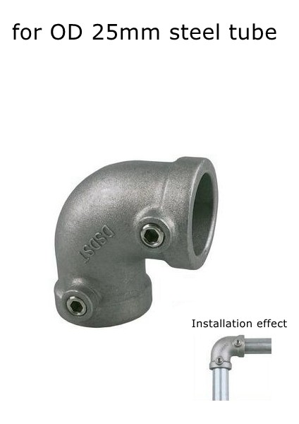 25 mm Dirsek Stili Alüminyum Alaşım Bağlantı Dirsek Tee Taban Düz Üç Boyutlu Bağlantı Elemanı Çelik Boru Raf Parçaları (Yurt Dışından)