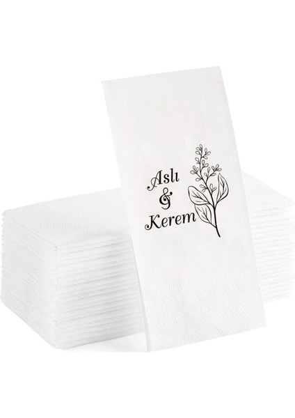 Kişiye Özel Söz Düğün Nişan Sunum Servis Peçetesi Konuşan Kağıt Peçete