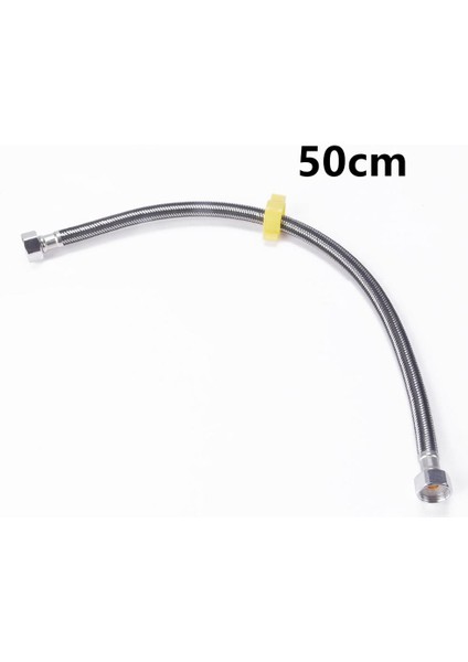 50CM Tarzı Dış Çap 14XİÇ Çap 7mm Mutfak Banyo Bataryası Için Sianco Paslanmaz Çelik Tesisat Patlama Geçirmez Esnek Örgülü Hortum Su Borusu 20CM~200CM (Yurt Dışından)