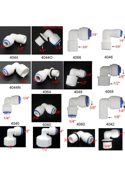 NO.4068 Stili Ro Su Dirseği Plaste Kuplaj Bağlantı Konnektörü Hortum Ters Osmoz Akvaryum Hızlı Montaj - E-Ticaret (Yurt Dışından) fiyatları