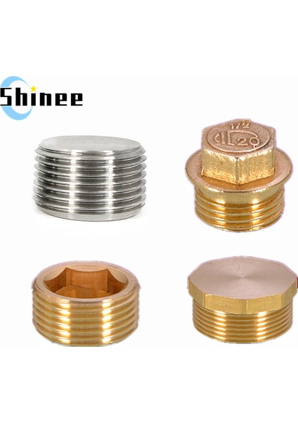 3l8 Erkek Stili 1 Parça Erkek Dişi Konu Brae Hex Head Son Kapak Fiş Bağlantı Hızlı Bağlayıcı Pirinç Evrensel Musluk Adaptörü (Yurt Dışından)