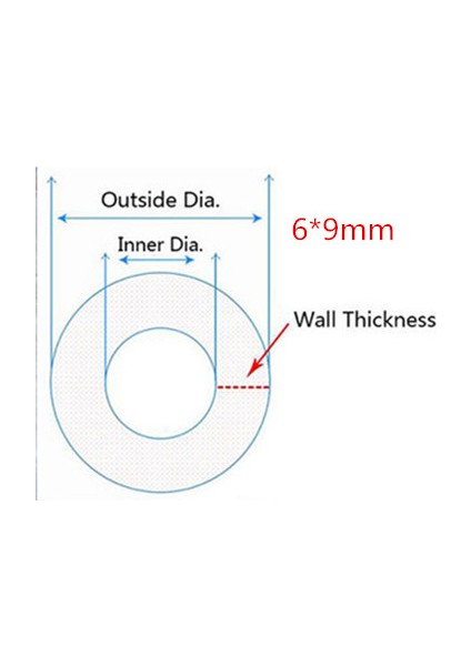 6x9 mm Tarzı 3 Metre Metreler Şeffaf Gıda Kalitesi Silikon Hortum Esnek Bahçe Kauçuk Hortum Akvaryum Yumuşak Boru (Yurt Dışından)