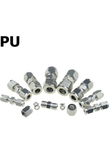 Pu Tarzı 3mm Dış Çap Tüpü Sıkıştırma Kovan Boru Bağlantı Dönüşüm Adaptörü Tüp Paslanmaz Çelik Kuplör Bağlayıcı Ydf-Lok (Yurt Dışından)