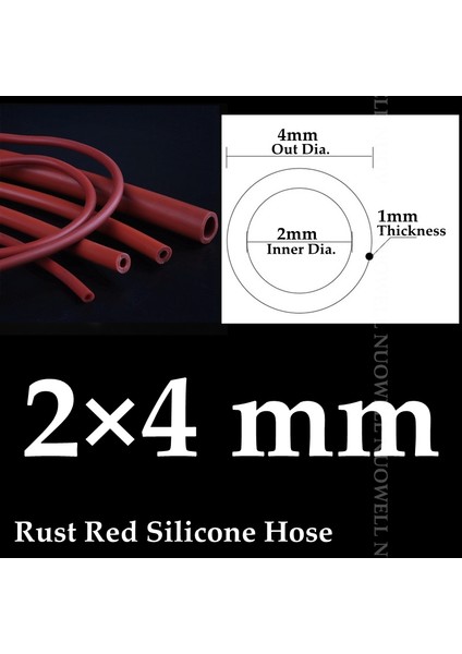 2X4MM Tarzı 10 Milyon I.D2~16MM Paslanmaz Kırmızı Silikon Boru Isıya Dayanıklı Otomobil Yağ Borusu Vakum Soğutma Borusu Hava Pompası Yumuşak Kauçuk Hortum (Yurt Dışından)