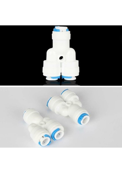T Şekli 9,5-9,5 mm Stili Ters Osmoz Hızlı Bağlantı Hortum Bağlantı Tee Y Bağlayıcı 2 Yönlü Eşit Dirsek Düz Ro Su Plastik Fitting (Yurt Dışından)